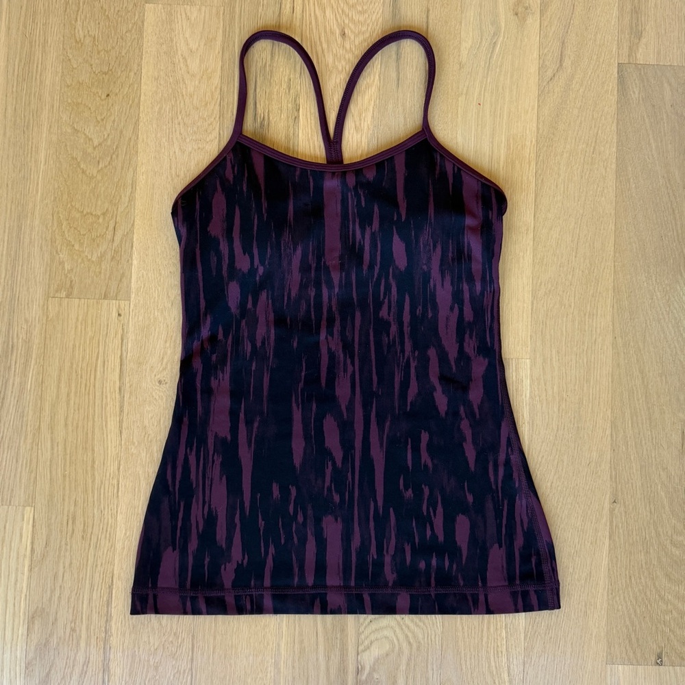 Lululemon Power Y Tank Bordeaux/Black Size 4